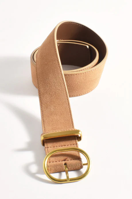 Metal Buckle Belt | Camel