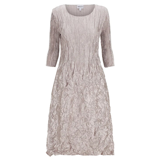 Smash  Dress3/4 Sleeve |Glossy  Platrinum