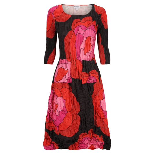 3/4 Sleeve  Pocket | Red Pink Roses