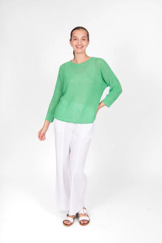 Horizontal Knit Dolman | Green