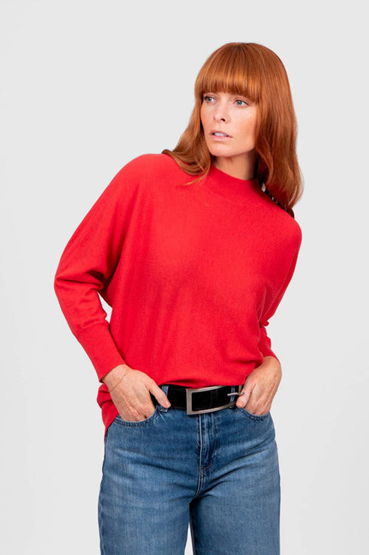 Dolman 3/4 Sleeve | Red