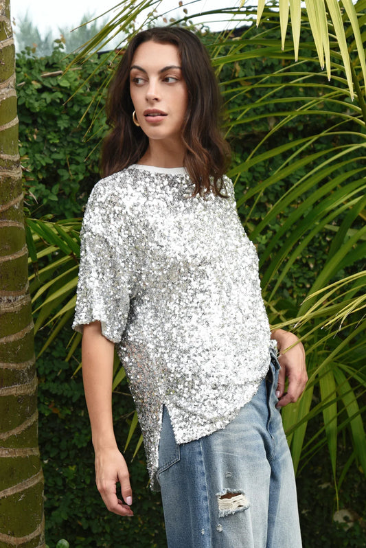 Shine Queens Top | Silver