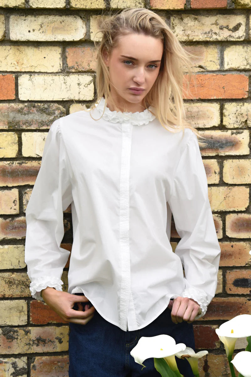 Pressed For Frill Shirt | White