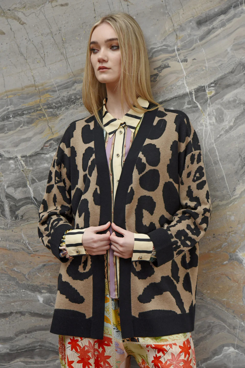Spot N Cold Cardigan | Leopard