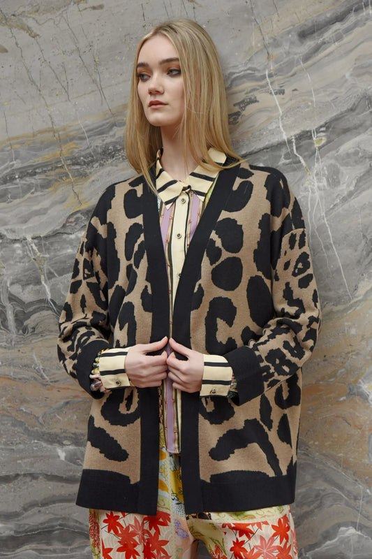 Spot N Cold Cardigan | Leopard