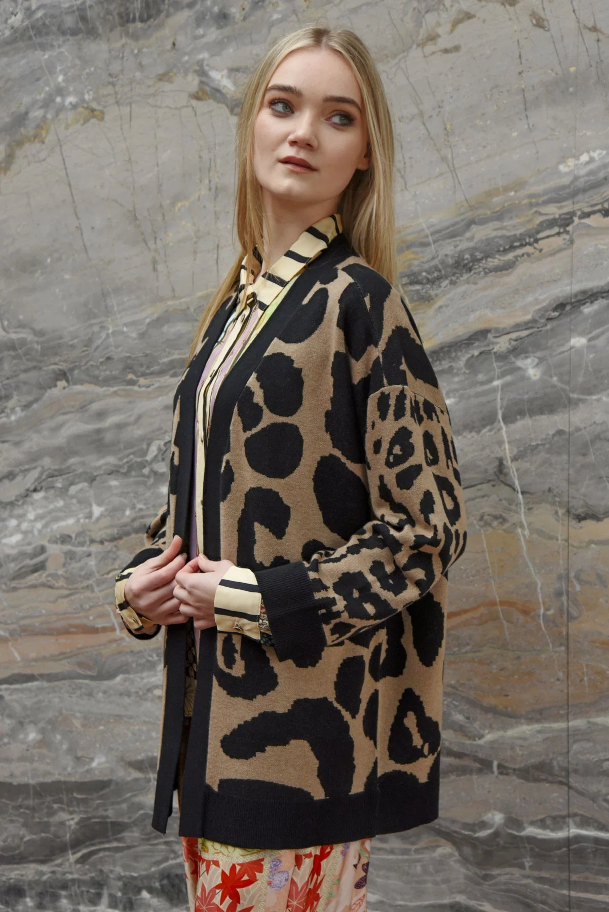Spot N Cold Cardigan | Leopard