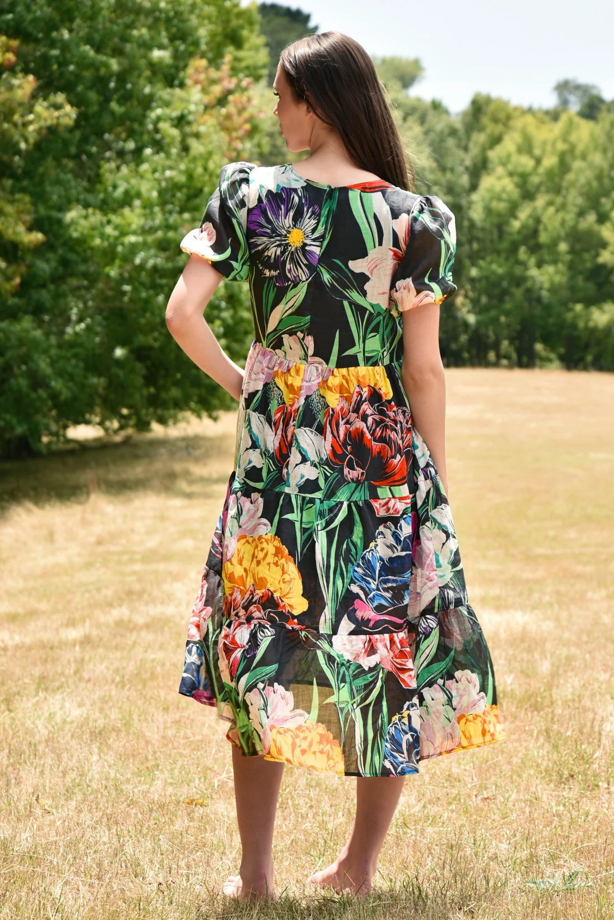 Dreaming Of Spring Dress | Black Floral