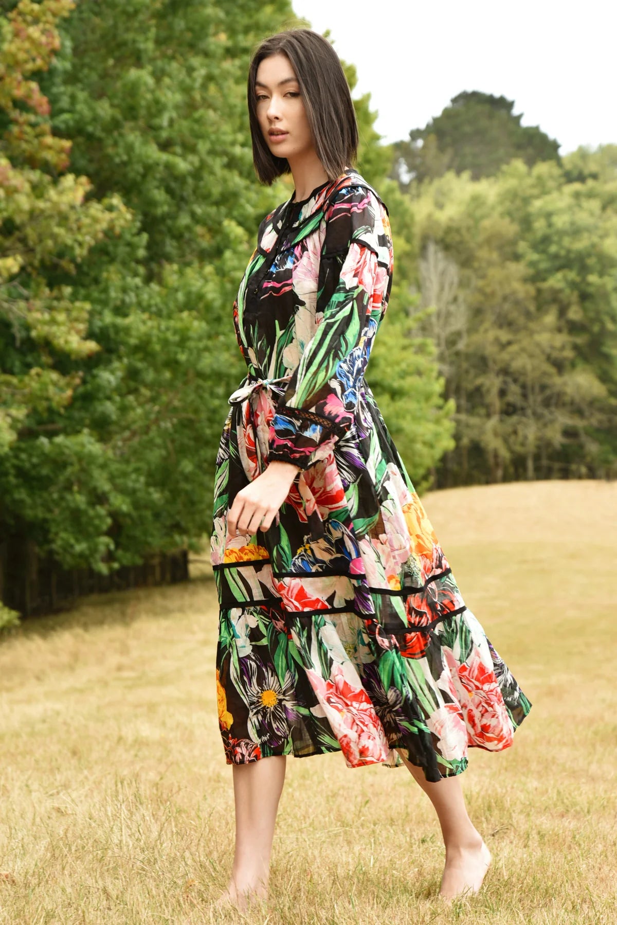 Maximum Volume Dress | Black Floral