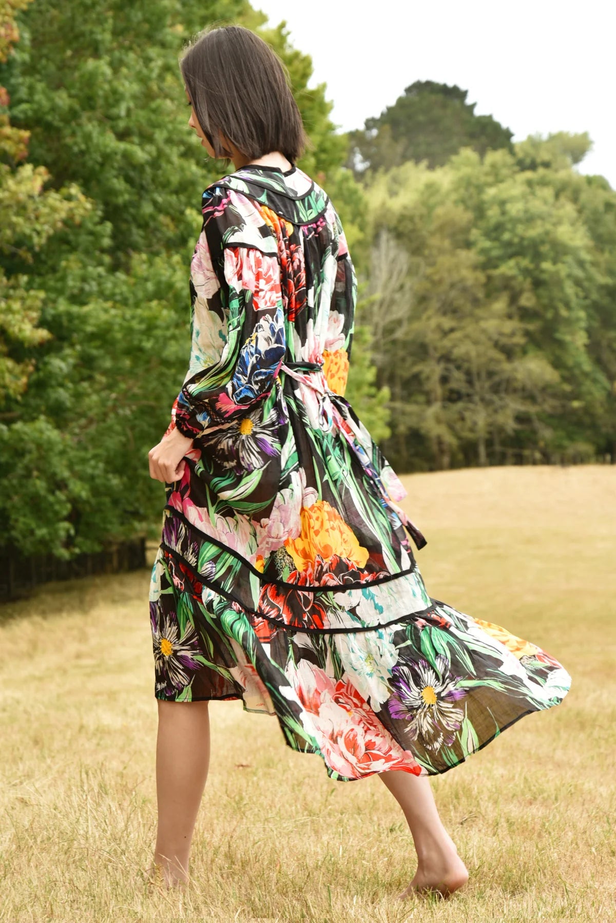 Maximum Volume Dress | Black Floral