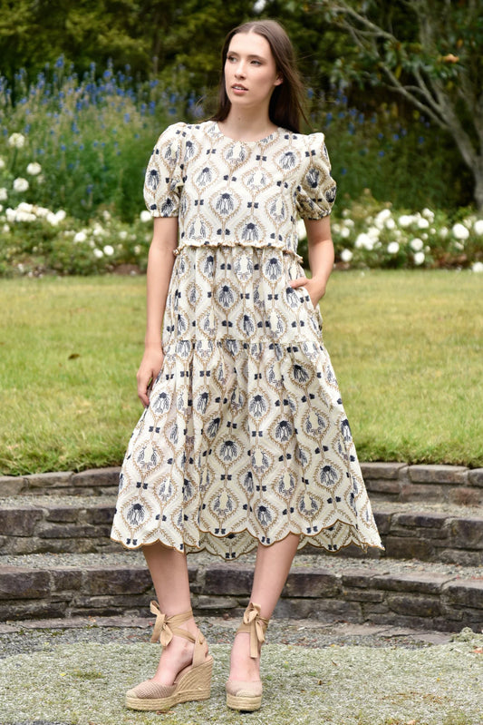 Dreaming Of Spring Dress | Ivory Embroidery