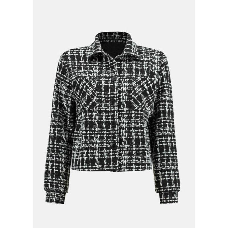 Checkered Zip-Up Jacket | Check-Joseph Ribkoff-Shop 12 Bendigo