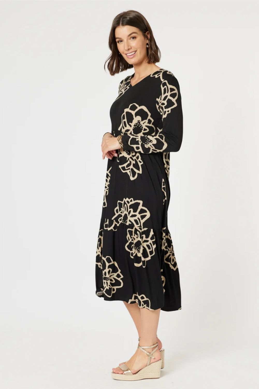 Lourve Dress | Black/Natural