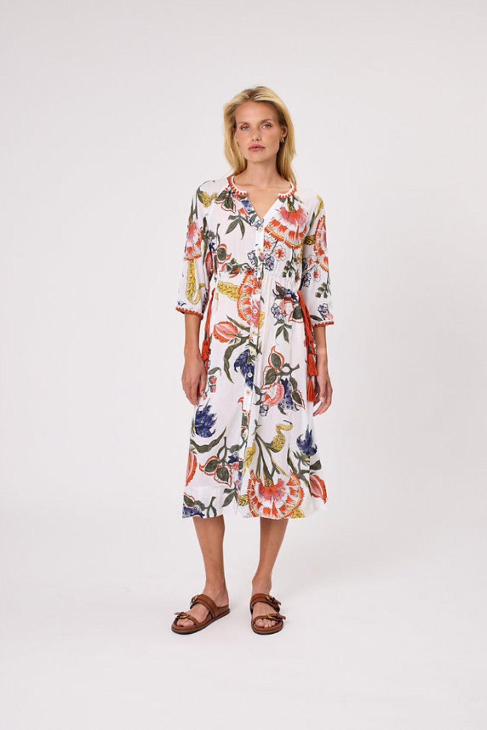 Frankie Dress | White Multi