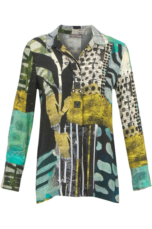Abstract Blouse | Mono Leaf