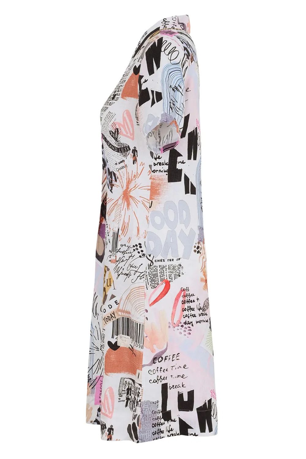 Coffee Time Linen Dress | 25654