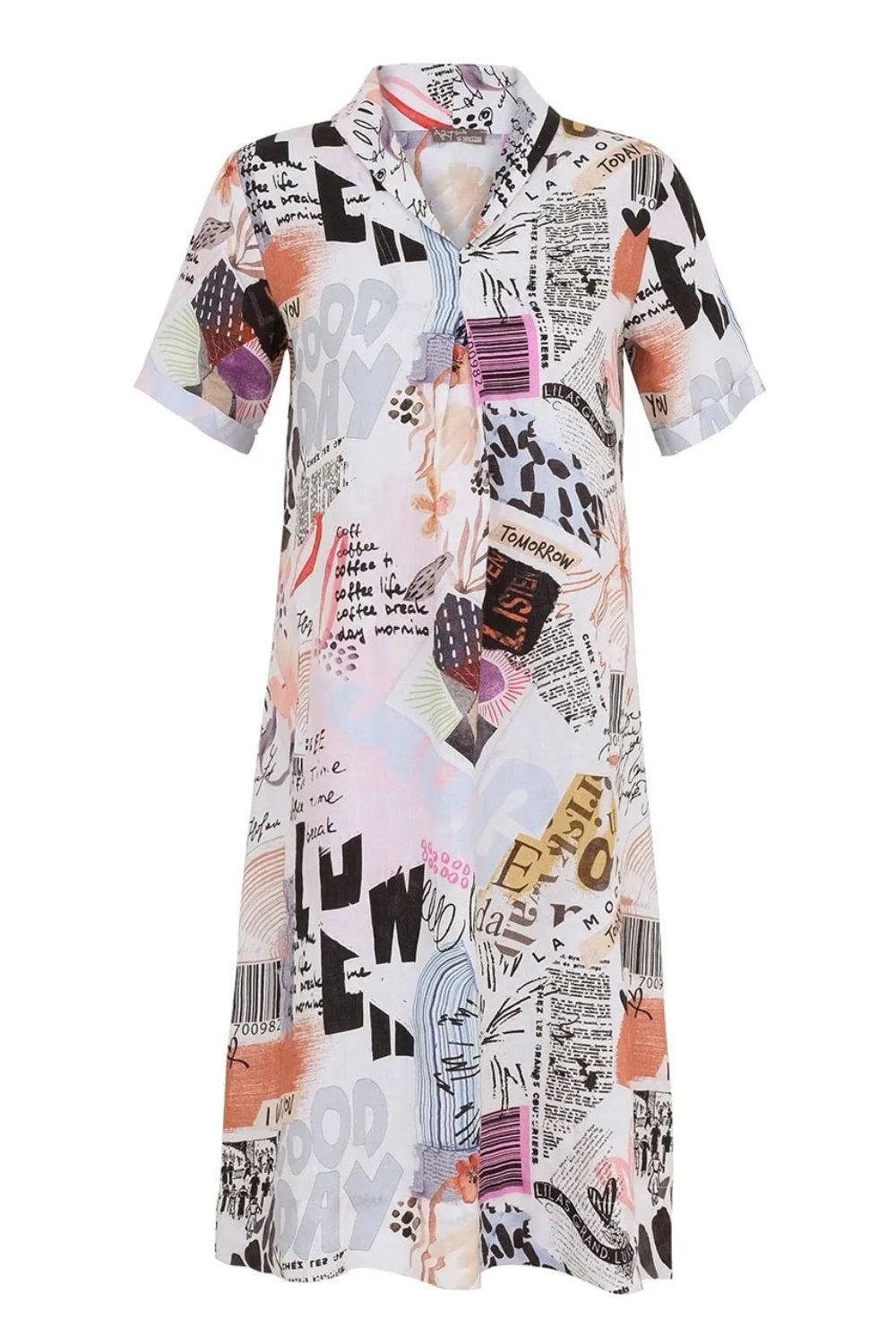 Coffee Time Linen Dress | 25654