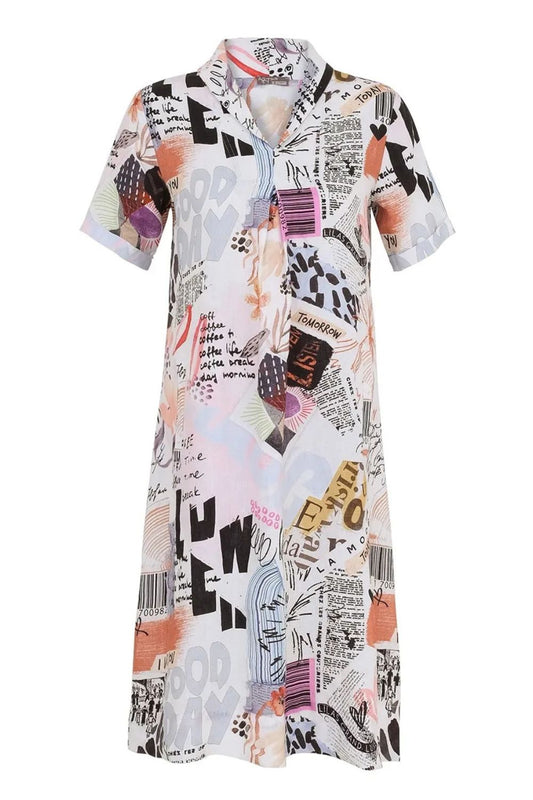 Coffee Time Linen Dress | 25654
