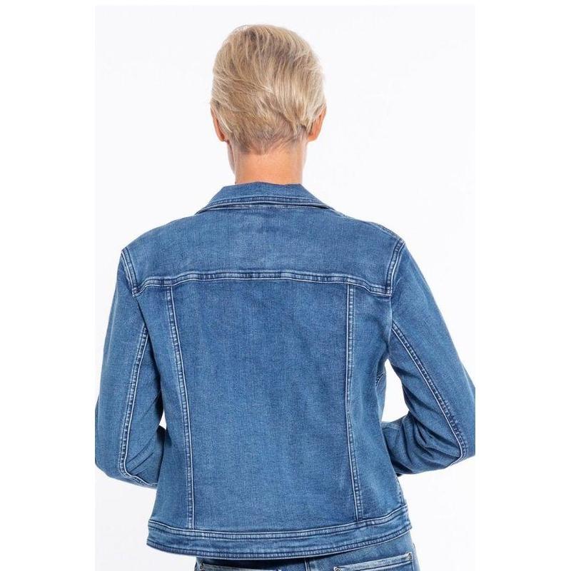 Elle Denim Jacket | Dark Denim-Cafe Latte-Shop 12 Bendigo