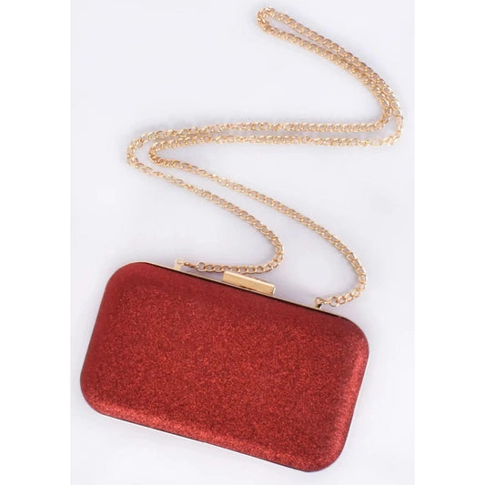 Everly Bar Top Structured Clutch | Red/Gold-Adorne-Shop 12 Bendigo