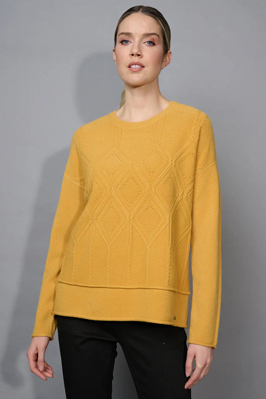 Diamond Cable Top | Amber Gold