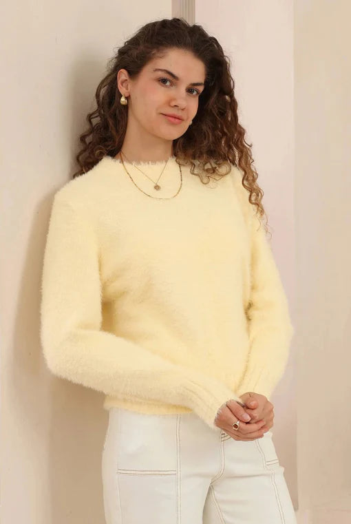 Halo Plush Knit | Lemon Sorbet