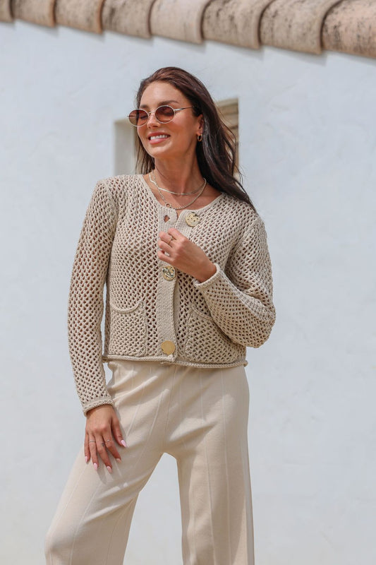 Pixie Knit Cardi | Almond