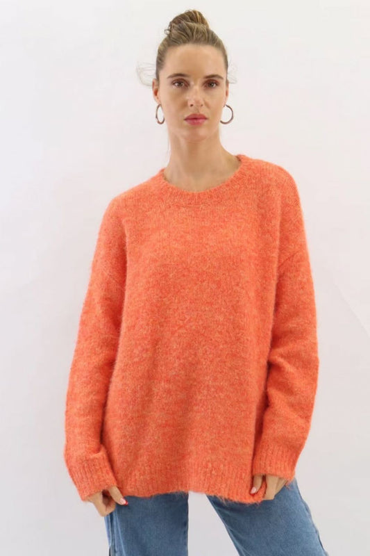 Frontier Wool Blend Jumper | Orange