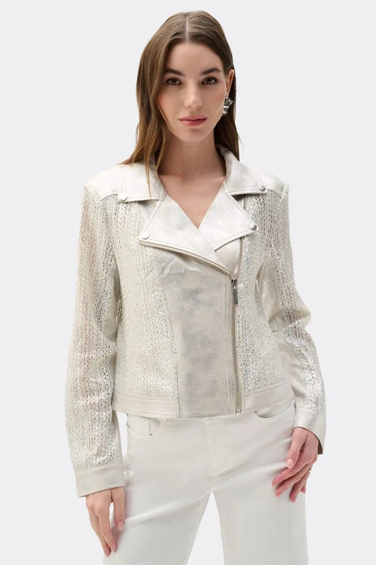 Faux Suede Foiled Jacket