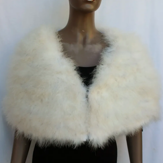 Feather Wrap | Beige, Black or Cream-Shop 12 Bendigo-Shop 12 Bendigo