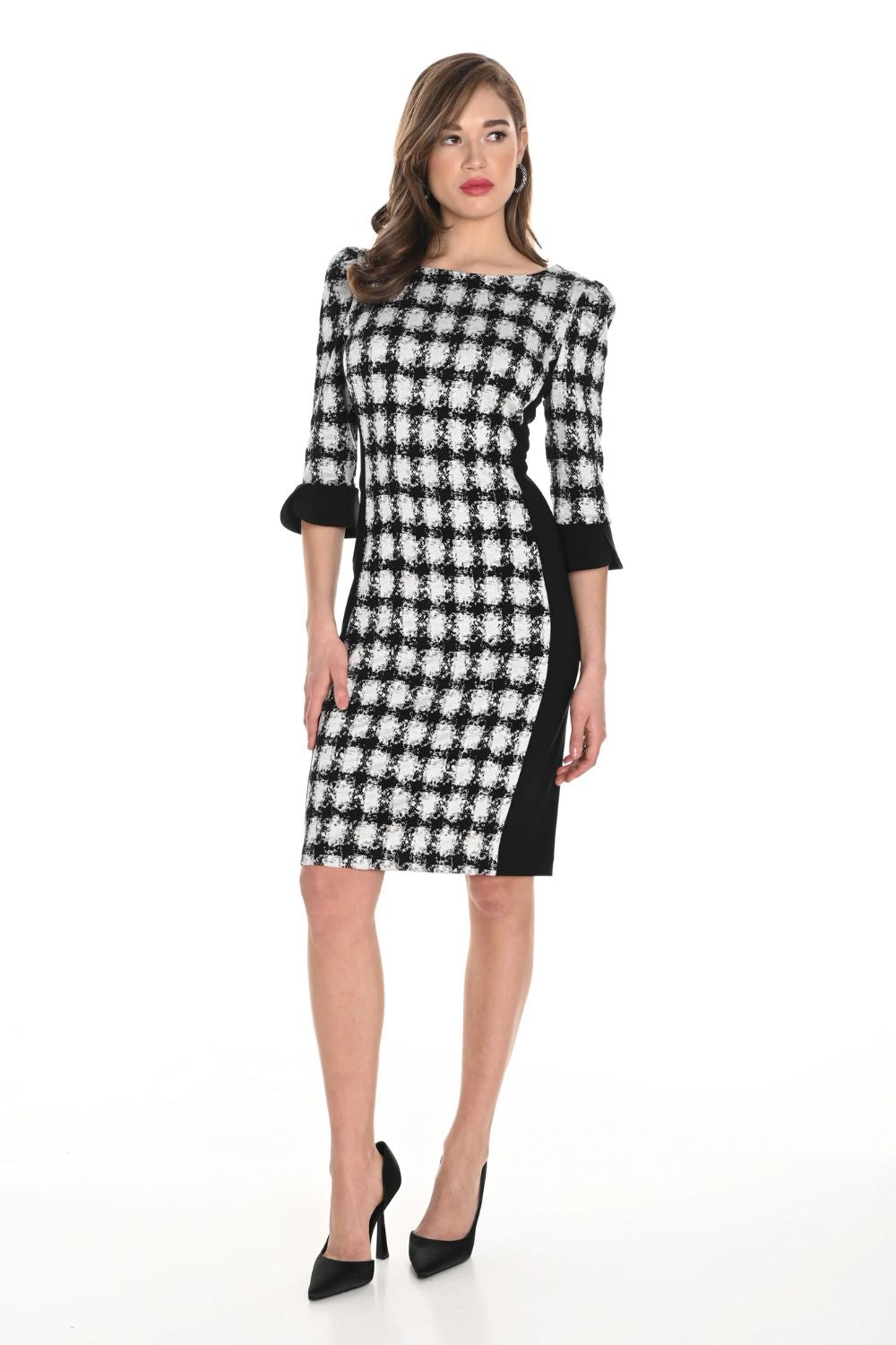 Knit Dress | Black/Off White