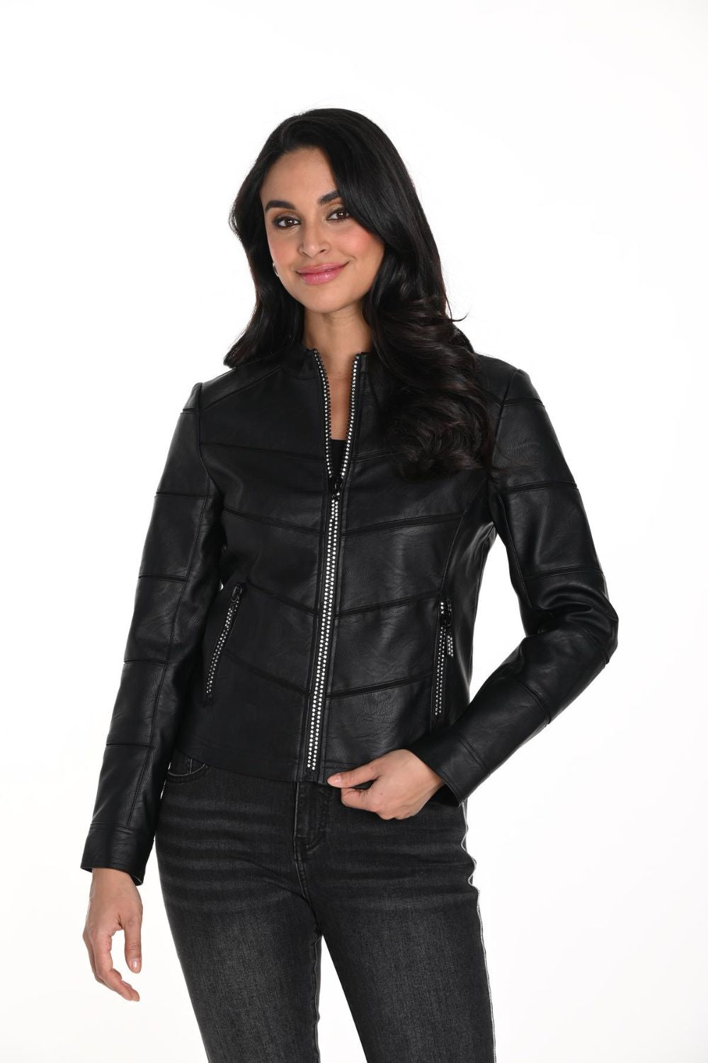 Frank Lyman Faux Leather Jacket | Black_Shop 12