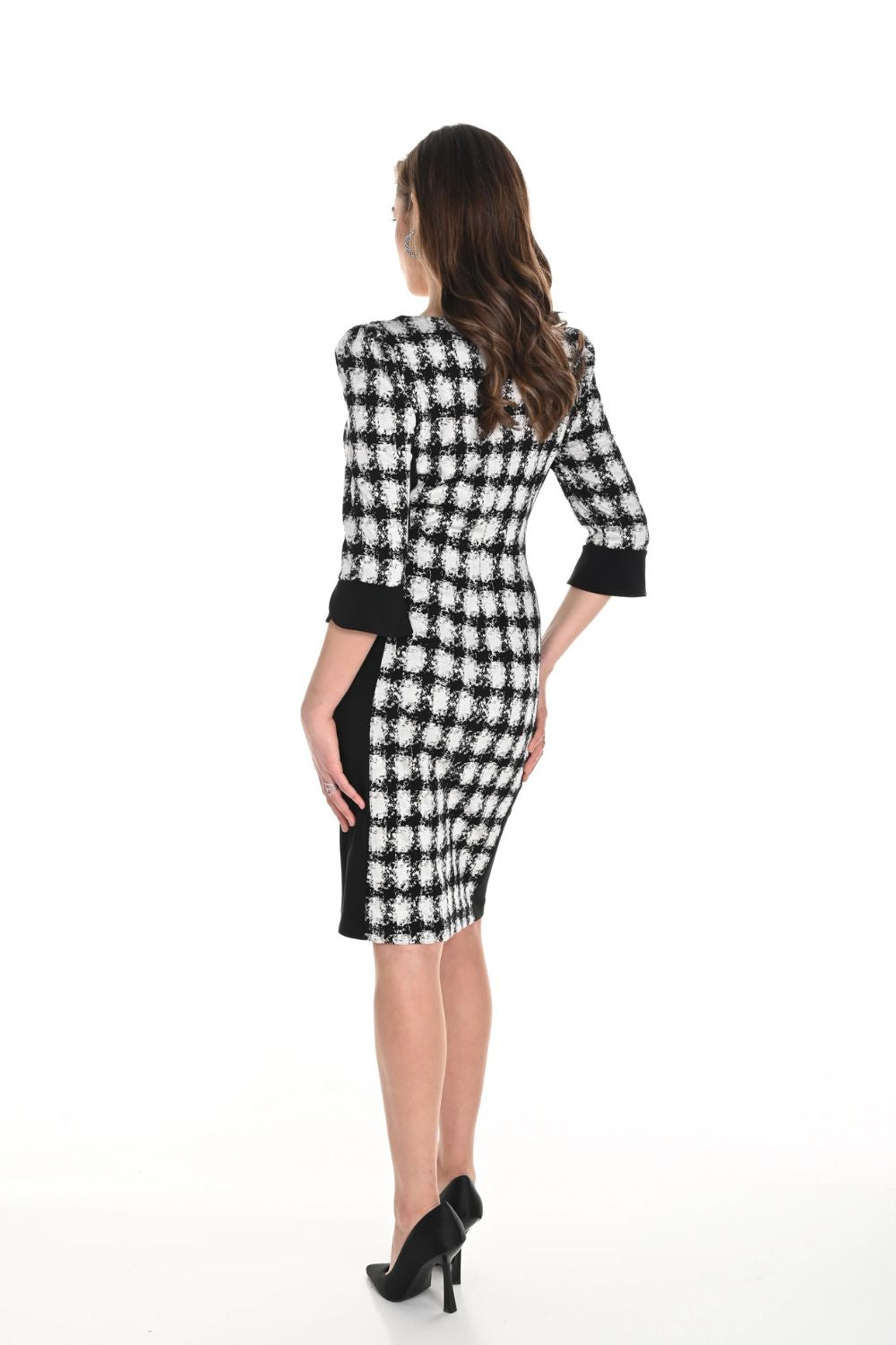 Knit Dress | Black/Off White