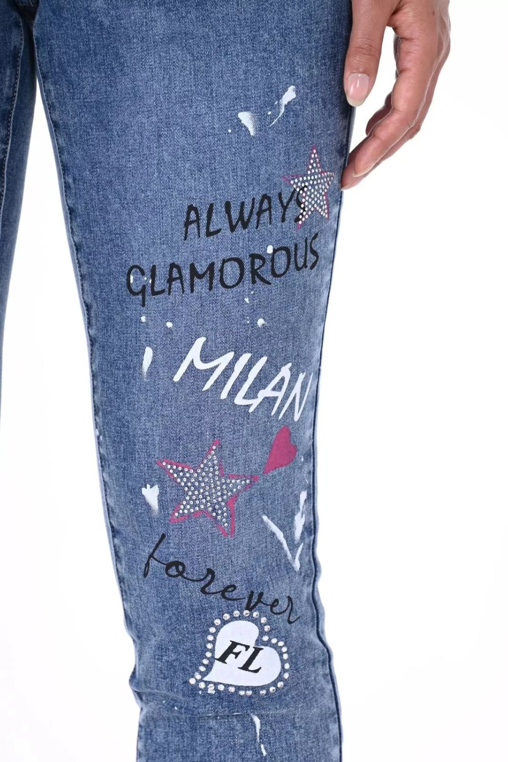 Frank Lyman Word Art Jean | Classic Blue_Shop 12