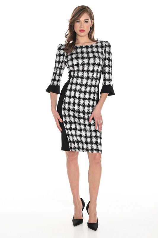Knit Dress | Black/Off White