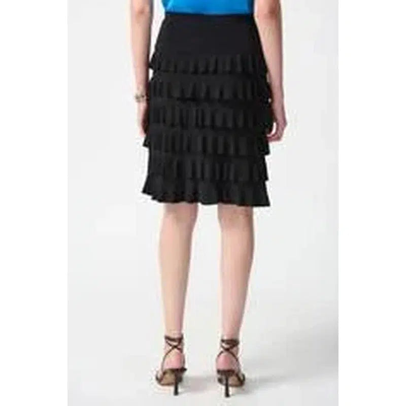 Frilled Layer Skirt ] Black-Joseph Ribkoff-Shop 12 Bendigo