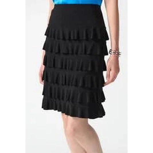 Frilled Layer Skirt ] Black-Joseph Ribkoff-Shop 12 Bendigo
