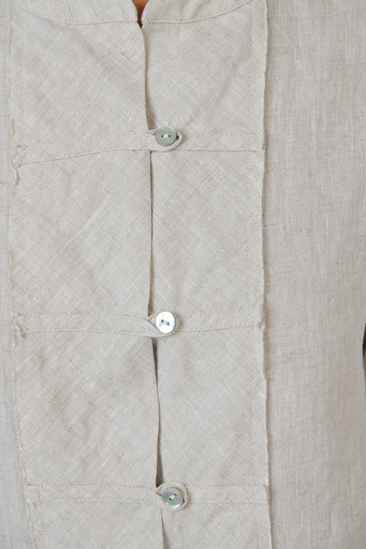 Linen Button Top | Sand