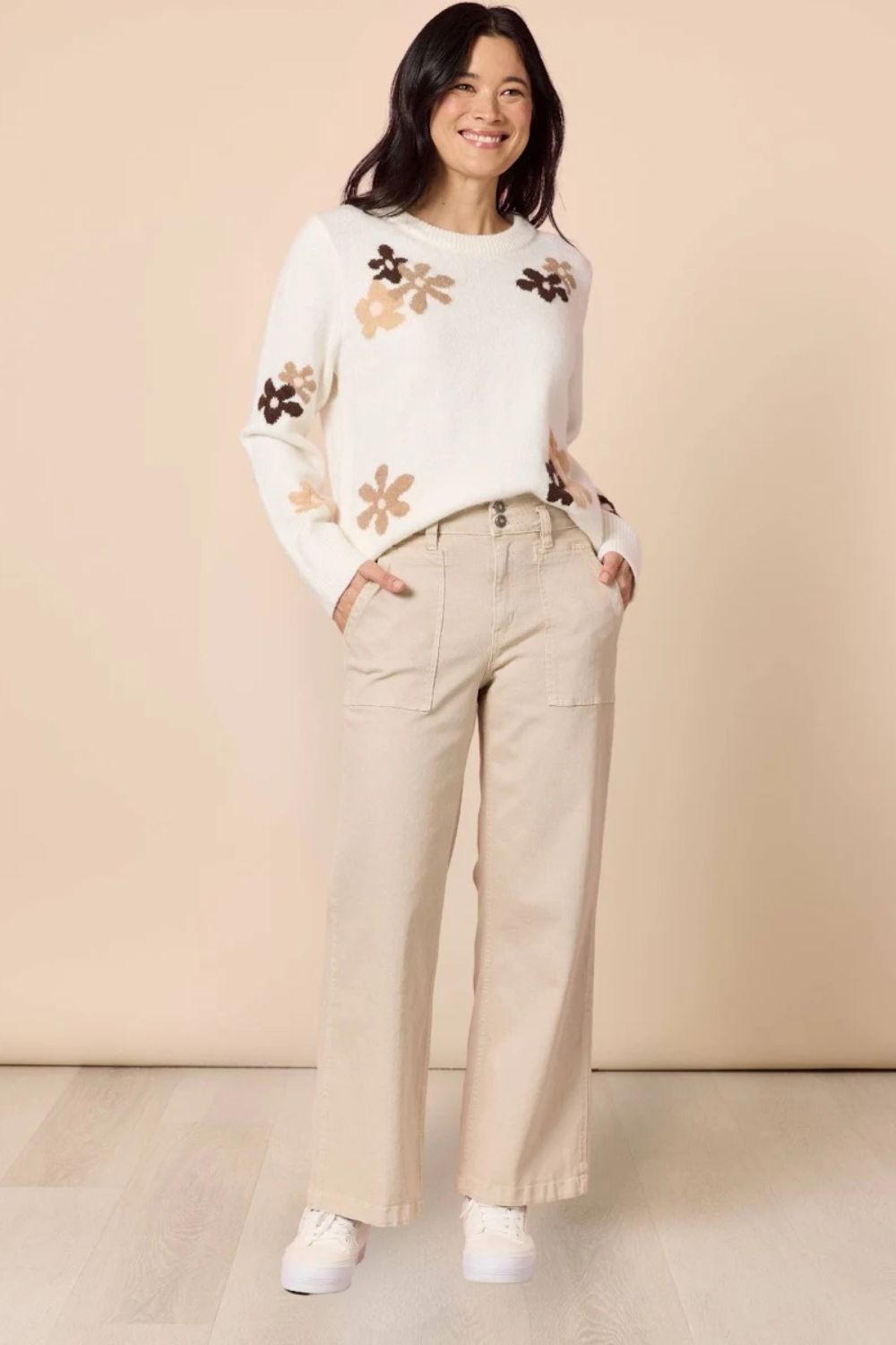 Hudson Wide Leg Jean | Natural