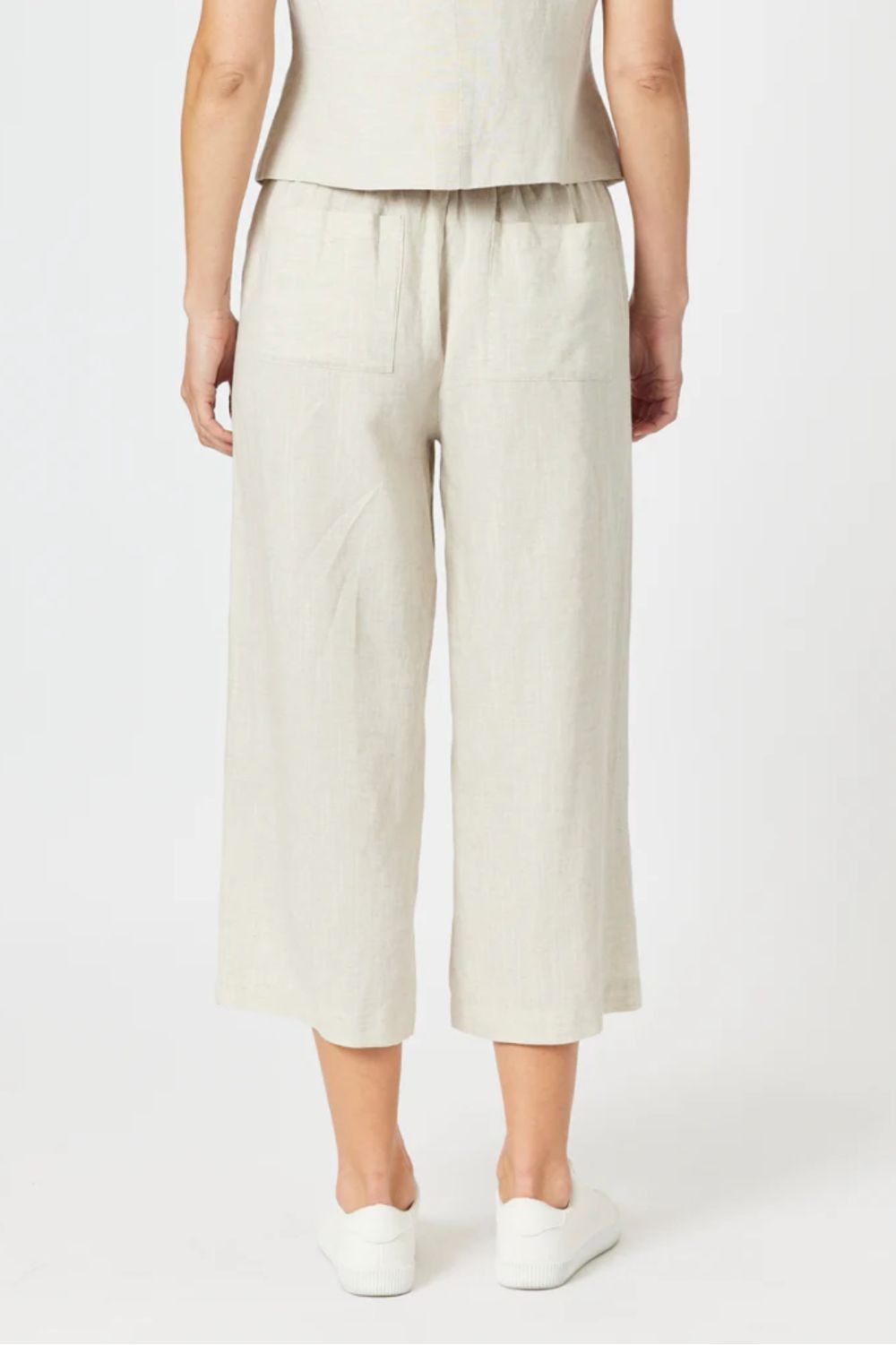 Lino Wide Leg Pant | Natural