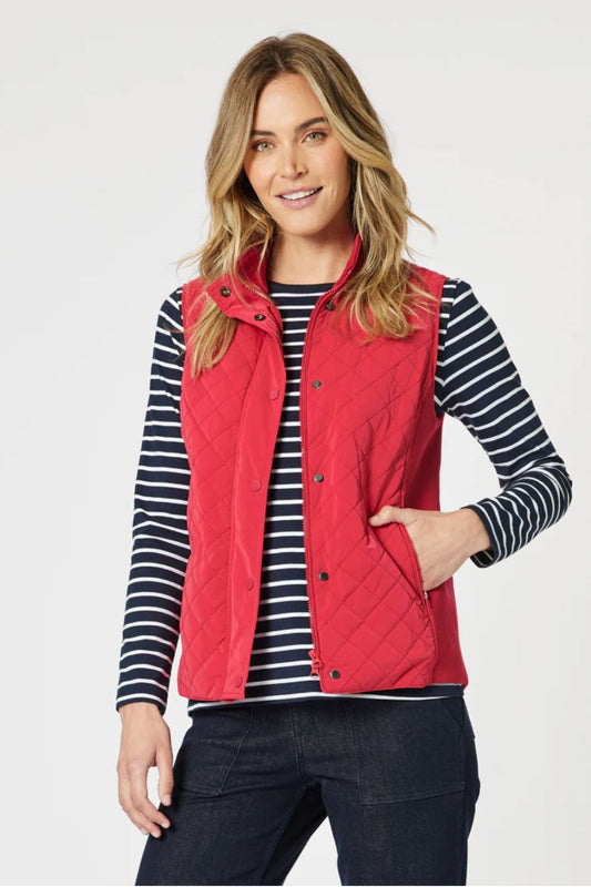 Brighton Puffer Vest | Red