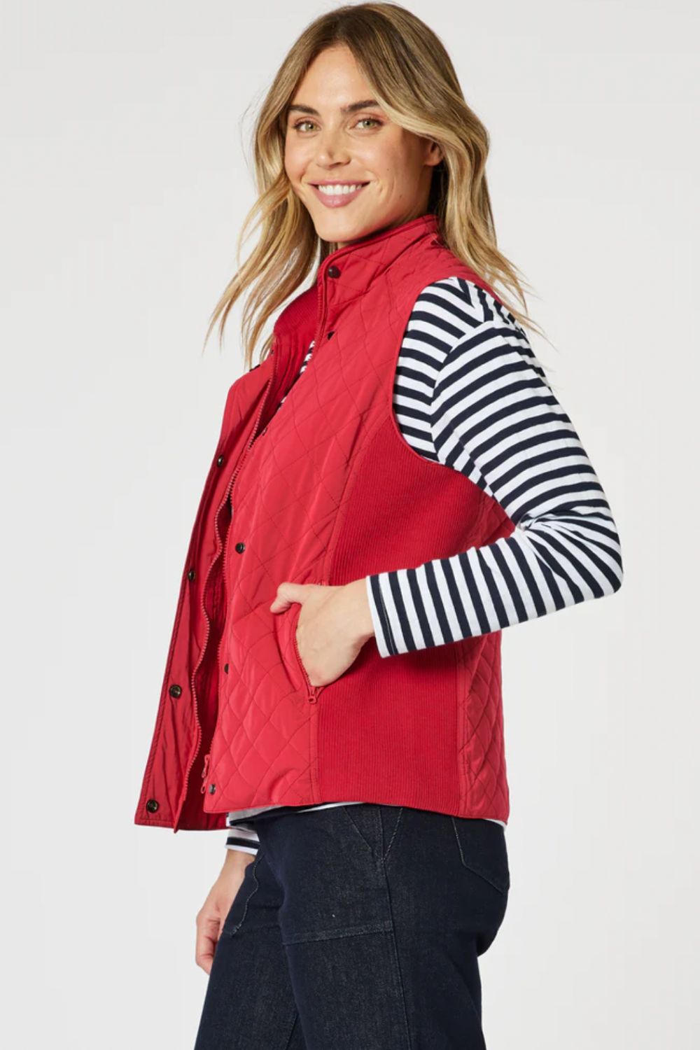 Brighton Puffer Vest | Red