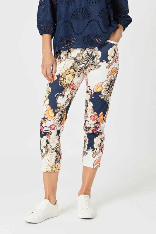 Lexi Print Pant | Navy Print