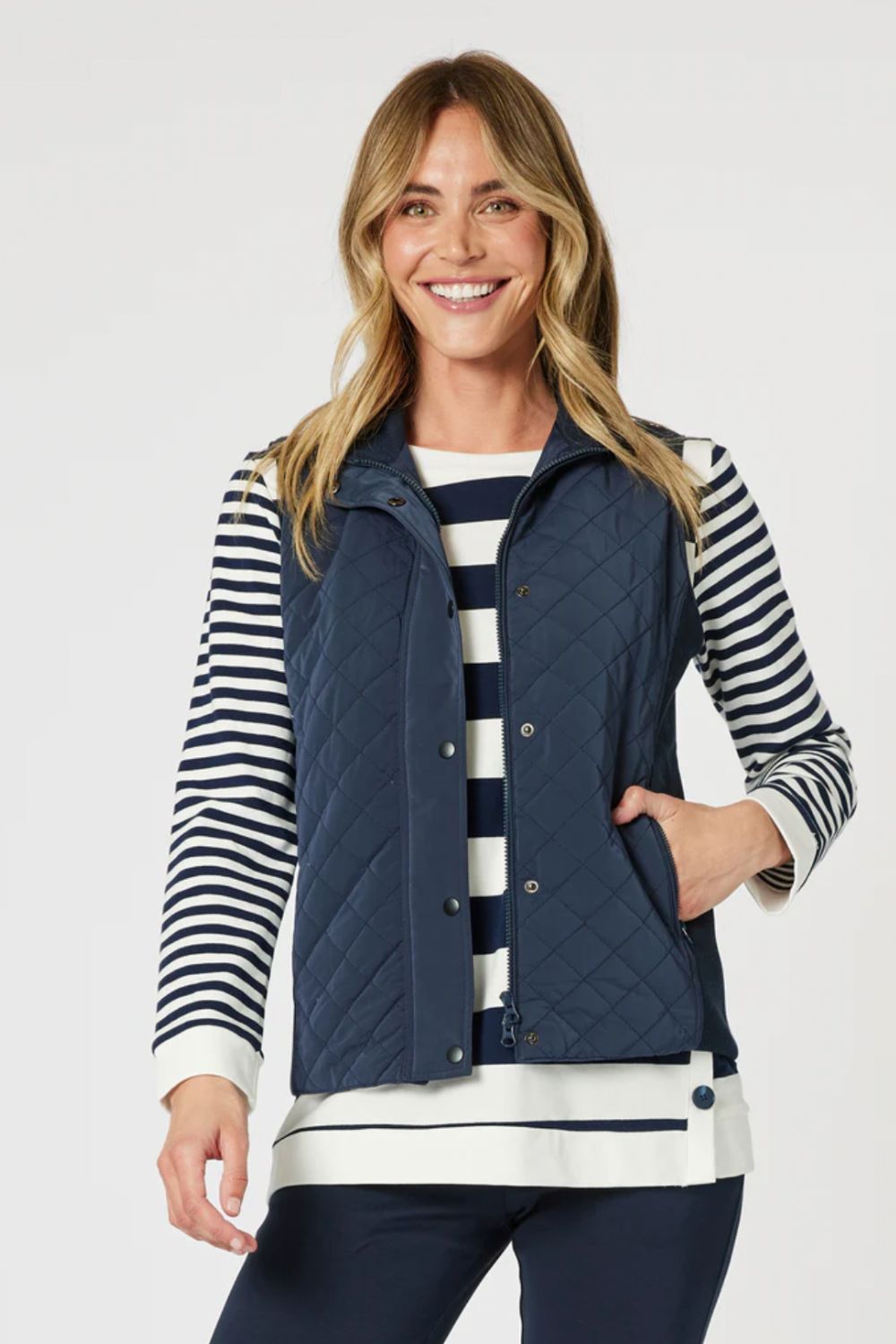 Brighton Puffer Vest | Navy