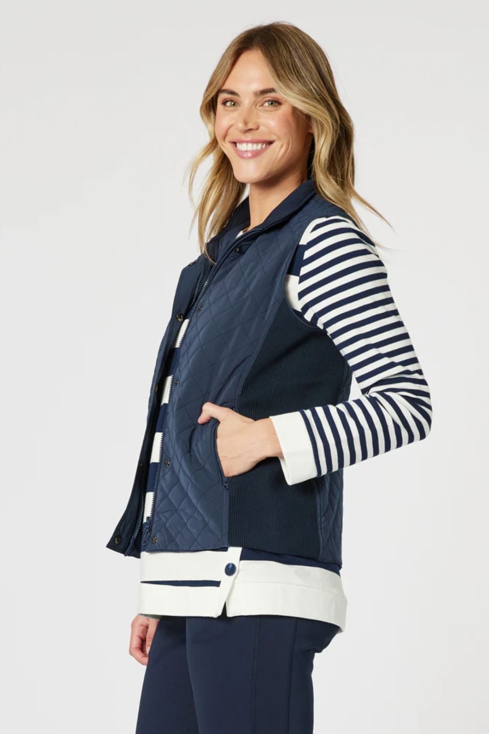 Brighton Puffer Vest | Navy