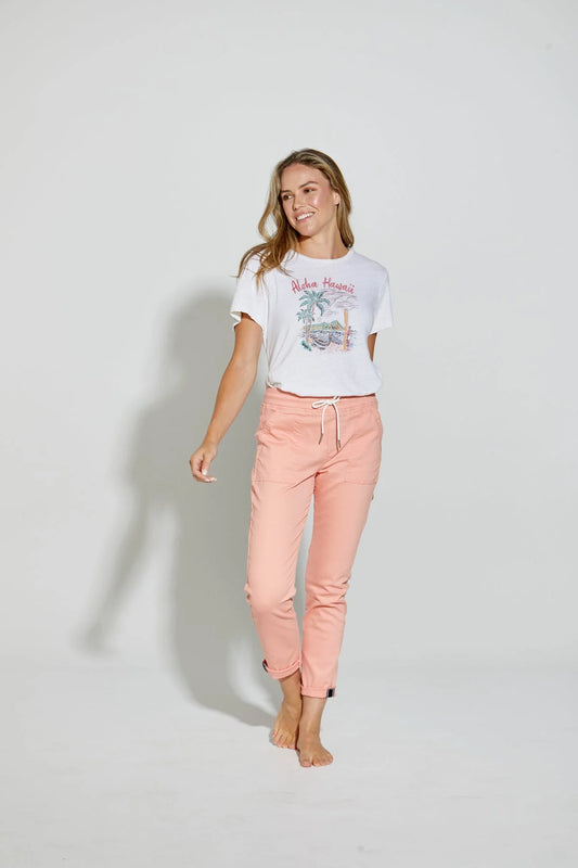 Hope Roll Cuff Jogger | Apricot