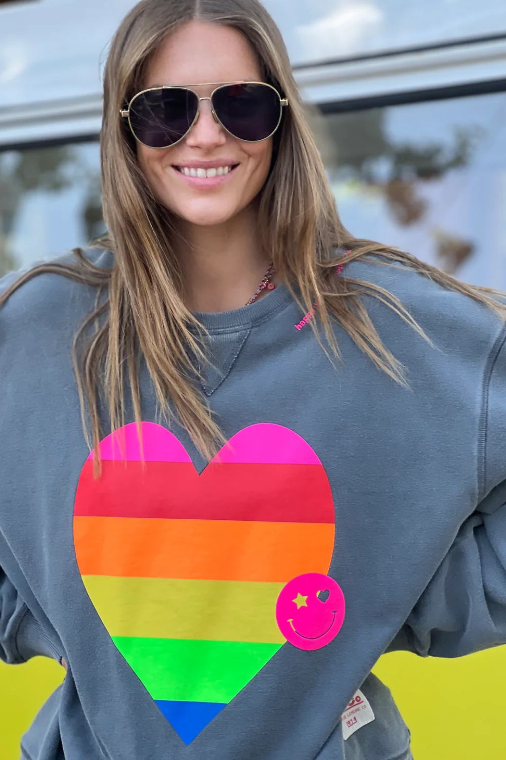 Vintage Heart Sweat | Charcoal