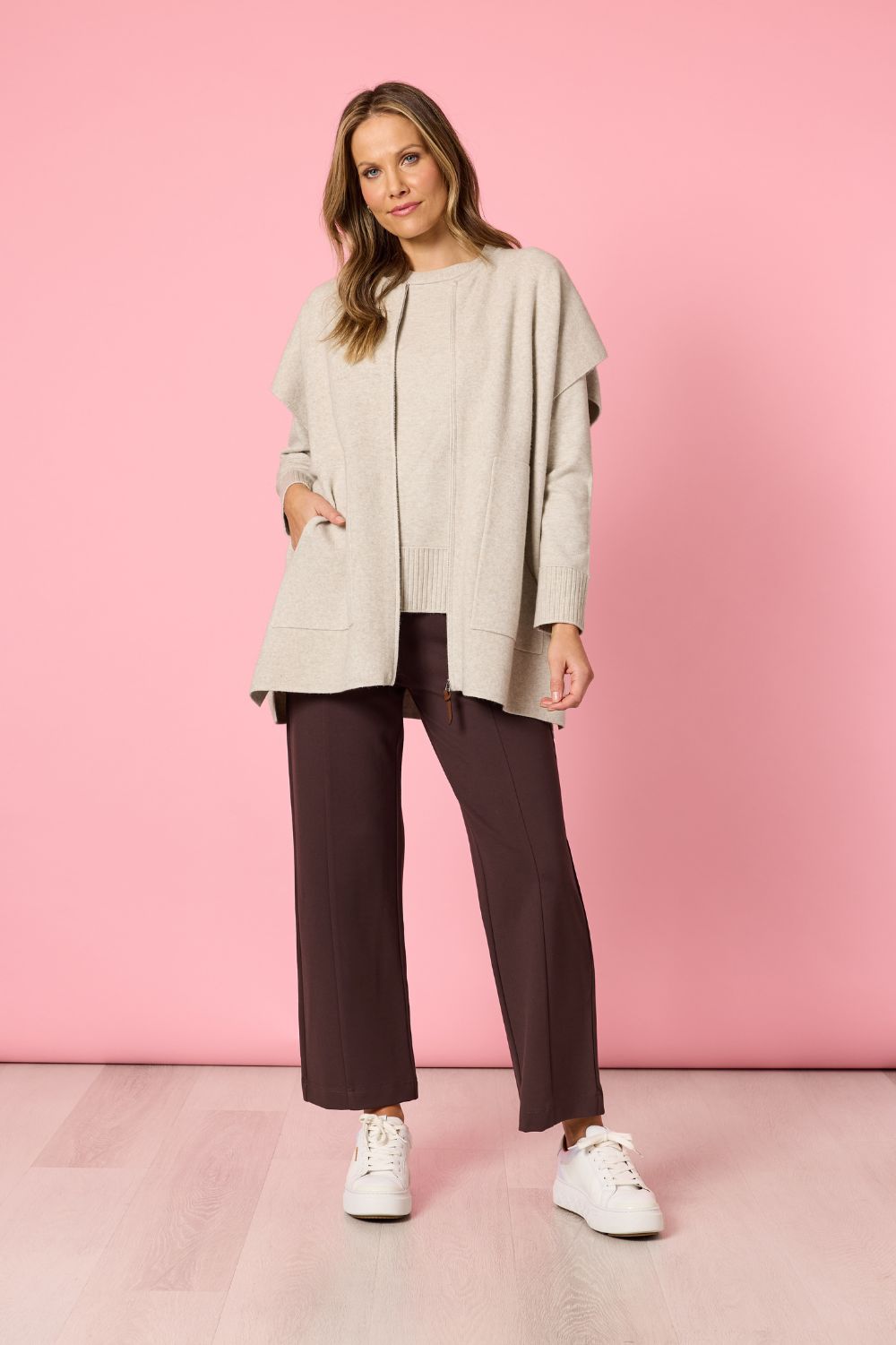 Elena Zip Cardigan | Natural