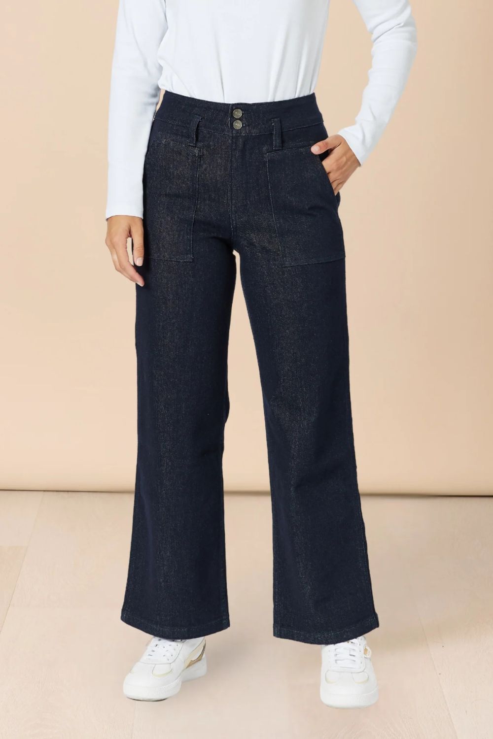 Hudson Wide Leg Jean | Dark Denim