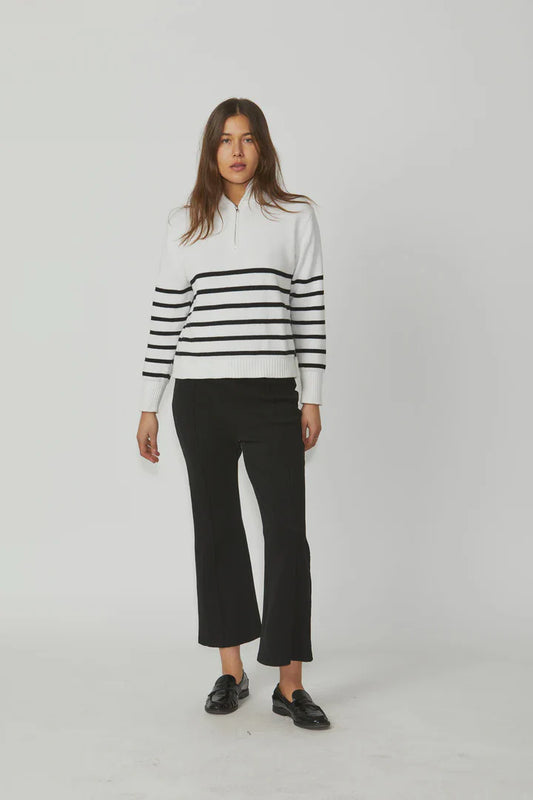 Jagger Flare Cropped Pull On Pant | Black