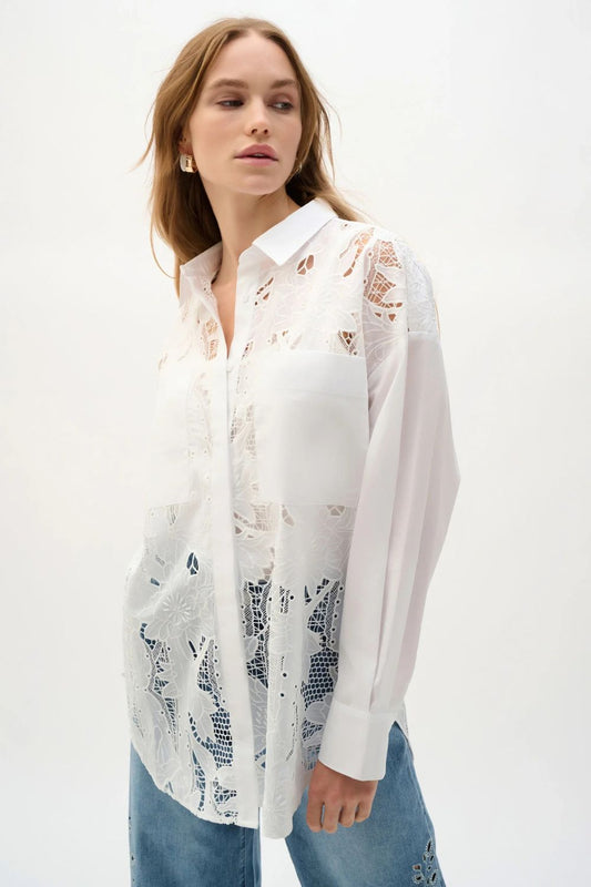 Delux Embroidered Shirt | White